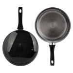 22Cm Fry Pan With Lid Wine Honey Comb Coating