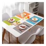 Placemats for Dining Table Set of 4,Waterproof Wipeable Washable Kitchen Table Mats 30*45 cm