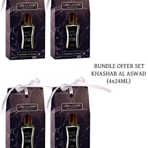 Ultimate Bundle Offer Set - Khshab Al Aswad Perfume Oil 24ml Unisex � Perfumes Gift Set � (Pack of 4)