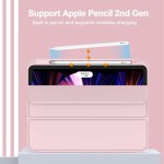 New iPad Pro 12.9 Inch Case 2022/2021/2020 6th/5th/4th Gen with Pencil Holder Smart iPad Case Support Touch ID and Auto Wake/Sleep