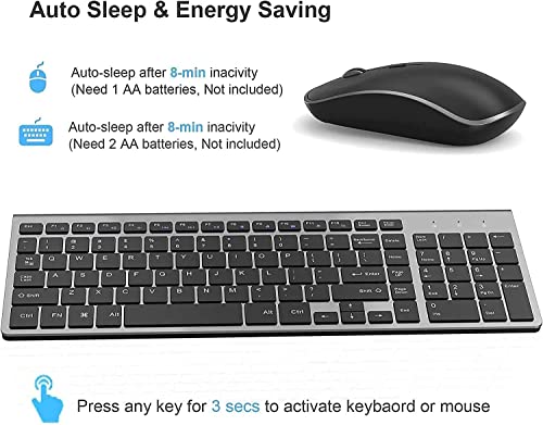 Wireless Keyboard and Mouse (2.4G) Compact,Ergonomic and Slim ...