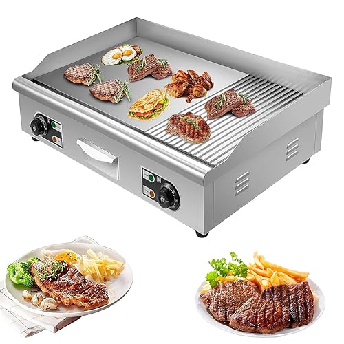 Commercial Electric Griddle,Electric Countertop Flat Top Griddle 220V ...