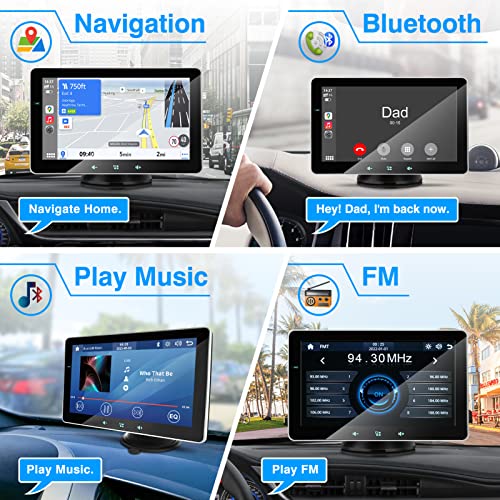 2023 Upgrade Portable Smart Wireless Car Radio CarPlay Transmitter/USB/Sirius XM
