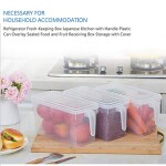 Food Storage Boxes With Lids Freezer Safe 3 Pcs 4.7L Large Plastic Kitchen Refrigerator Stackable Food Fruit Storage Containers With Handle RuiXia