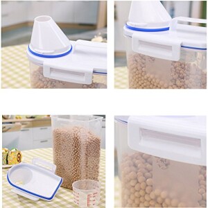 2L Plastic Cereal Dispenser Storage Box Kitchen Food Grain Rice Container Nice (Material:Other;Color:Clear)
