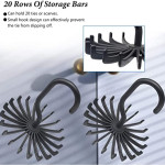 2X Multifunction Non-slip 360 Degrees Rotating Scarf Tie Hanger Rack Organizer