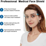 Talitare Safety Face Shields With Glasses Frames (Pack Of 10), Ultra Clear Protective Full Face Shields To Protect Eyes, Nose, Mouth, Anti-Fog Plastic 