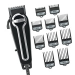 Wahl Clipper Elite Pro High Performance Haircut Kit for men with Hair Clippers, Secure fit guide combs with stainless steel clips 