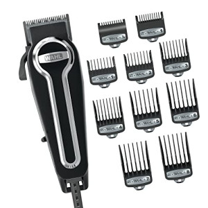 Wahl Clipper Elite Pro High Performance Haircut Kit for men with Hair Clippers, Secure fit guide combs with stainless steel clips