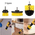 Drill Brush 3 Ways Multifunction Power Brush Cleaner Scrubbing Brushes Household Cleaning Tool for Bathroom Surface, Multicolor, SSZ254