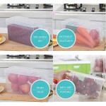 Food Storage Boxes With Lids Freezer Safe 3 Pcs 4.7L Large Plastic Kitchen Refrigerator Stackable Food Fruit Storage Containers With Handle RuiXia