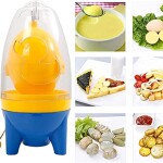 DLORKAN Protein and Yolk Mixer, Silicone Shaker Hand-Operated Golden Egg Maker White and Egg Yolk Golden Egg Mixer Kitchen Cooking Gadget Tool Egg Maker