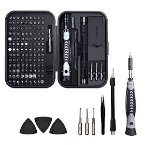 Precision Screwdriver Toolkit 130 in 1 Stainless Steel - 130 Parts Screwdriver Set � Electronics, PC, Laptops, Phones, Watches, DIY (Black)