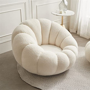 MASME Dorm Chair Sofa Pumpkin Chair Single Lamb Velvet White Bedroom Balcony Leisure Sofa Chair Home Furniture