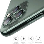 Camera Lens Protector Metal Frame Ultra-Thin High Definition 9H Hardness Anti-Scratch for iPhone 13 PRO MAX (Midnight Green)