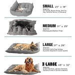  3 in 1 Dog Sofa Bed, Water Resistant,for Small,Medium and Large Dogs,Cat Beds for Indoor Cats, Soft and ComfortablePet Nest (S, Moonlight Gray)