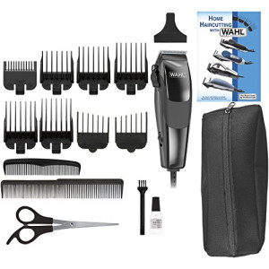 WAHL Sure Cut Clipper Kit, Self-Sharpening Blades, Adjustable Taper Level, corded electric hair clipper, Rechargeable Clipper for men