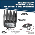 Wahl Clipper Elite Pro High Performance Haircut Kit for men with Hair Clippers, Secure fit guide combs with stainless steel clips 