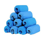 50PCS Blue Disposable Non Slip Boot & Shoe Covers Non-woven Fabrics Elastic Band Shoe Covers