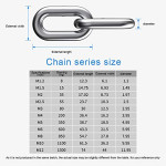 MAOYUHONG 304 Stainless Steel Chain, 2mm-8mm, Corrosion and Rust Prevention, Perfect for Anchor Chain, Pet Dog Chain, Clothes Hanging