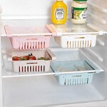 Fridge Storage Rack, Multifunction Adjustable Pull-Out Space Layer Storage Holder, Dispenser Storage Organizer Bin, for Kitchen, Cabinets, Refrigerator