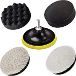 Polishing Pads, Polishing Sponge Pad Car Polishers Wool Buffers Polishing Pads, M14 Drill Adapter-125mm 5inch