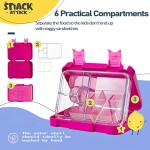Lunch Box for Kid School Purple Color for Kids|4/6 Convertible Compartments| BPA FREE|LEAK PROOF| Dishwasher Safe | Back to Scho