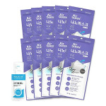 Air Queen Nano Mask 10 Packs, White Large Size and One Time Usage Hand Sanitizer, 2ml 1 Pack, Inex Mask Made in Korea
