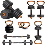 Adjustable Multifunctional Weights Dumbbell & Kettlebell & Barbell Set