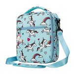 Lunch Bags Kids Insulated Lunch Boxes Bag Girls Boys, Stylish Food Grade Kids lunch boxes for Toddler Girls Boys School, Aqua Unicorn