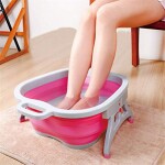 Mixen Portable Travel Folding Foot Massage Bucket, Feet Spa Wash Basin, Bubbling Wheel Bath-Tub Massage Soaking Basin (Colours may vary)