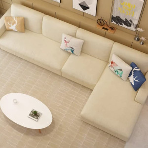 Fabric living room sofas combination simple modern Nordic luxury corner sofa set latex sofa set furniture