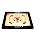 Leostar Carrom Board with Coins & Striker, Size-20x20 inch