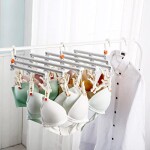 DLORKAN Foldable Clothes Drying Hanger with 29 Clips-Drip Hanger-Sock Drying Rackfor Drying Socks,Drying Towels, Diapers, Bras, Baby Clothes,Underwear (Assorted Color)