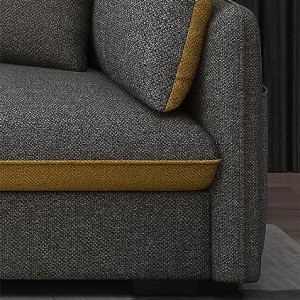 Latest Model Sleeper Fabric sofa Accent piece for the living room Mid-century armrest Sectional sofa (Four Seats)