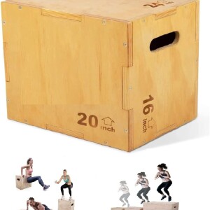 Wooden Plyo Box Exercise Plyometric Jump Box for Jumping Trainers | MF-0357-16x20x24