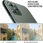 Camera Lens Protector Metal Frame Ultra-Thin High Definition 9H Hardness Anti-Scratch for iPhone 13 PRO MAX (Midnight Green)