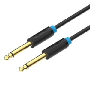 6.5mm Male to Male Audio Cable 1M Black