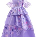 Mirabel Cosplay Dress Up for Girls,Isabella Costume Princess Dresses,Magic Madrigals Family Cosplay Clothes Outfits