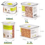 Airtight Food Storage Containers Set,Cereal Containers with Lock Lids,Kitchen Pantry Plastic Storage Jar Storage Tank (Set of 4)