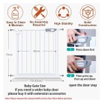 Baby Gate for Stairs & Doorways,Extra Wide Baby Safety Door Gates,Pet Dog Gate,Auto Close Pressure Mounted Walk Thru Child Gate for Baby Toddlers