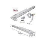 Door Push Bar Handles with Exterior Lever Emergency Lock Stainless Steel Commercial Door Push Bar