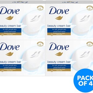 Dove Moisturising Beauty Cream Bar Soap White, 135g - (Pack of 4)