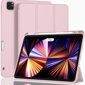 New iPad Pro 11 Inch Case 2022 4th Gen/2021 3rd Gen/2020 2nd Gen with Pencil Holder Smart iPad Case Support Touch ID and Auto Wake/Sleep