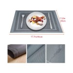 Placemats for Dining Table Set of 4, Heat Resistant Place Mats 30*45 cm