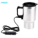 12V Car Heating Cup, 500ml Stainless Steel Car Water Coffee Tea Boiling Heated Mug, Insulated Heated Thermos 