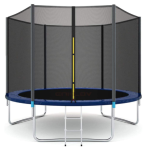 Kids Trampoline Fitness Exercise Equipment Outdoor Garden Jump Bed Trampoline With Safety Enclosure