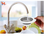 2 PCS Stainless Steel Kitchen Sink Strainer, Bathroom Drain Hair Catcher Strainer Basket for Kitchen Sink Bathroom Bathtub