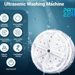 Mini Washing Machine Ultrasonic Turbine Portable Turbo Mini Washer for Travelling Business Trip Camping College Room