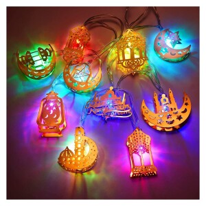 Ramada Lights, 3M 20 String Lights Stereo Palace lamp LED Ramada Lights for Decorations Ramadan Decorations for Home Party Supplie (Bright Color)